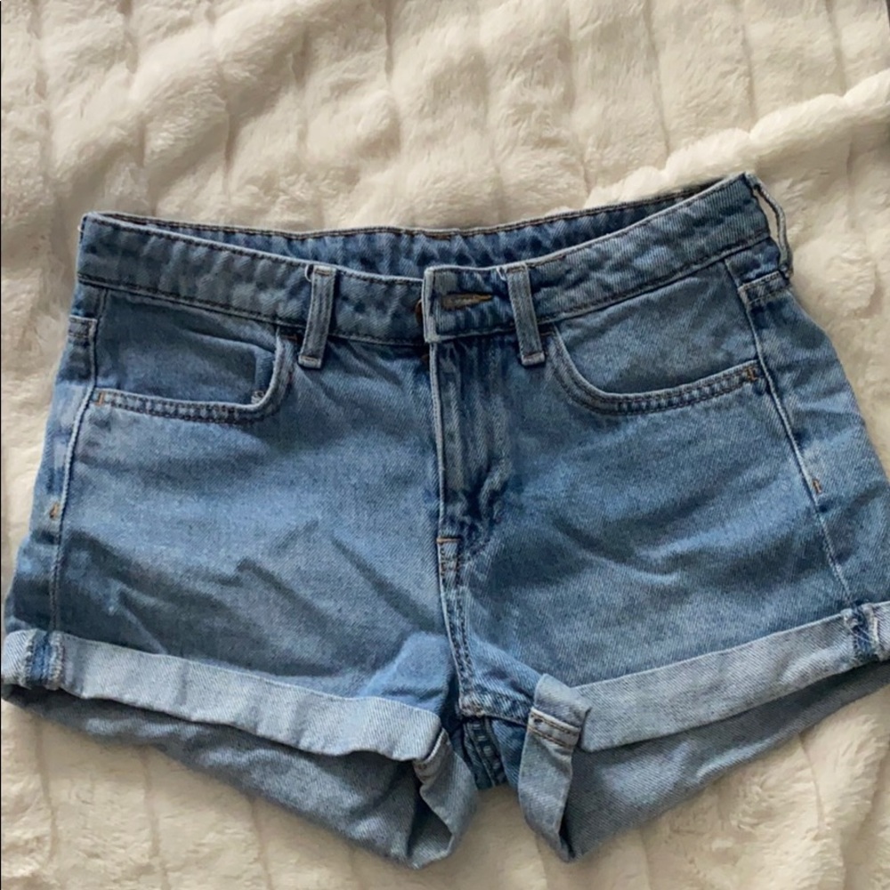 Blue jean shorts